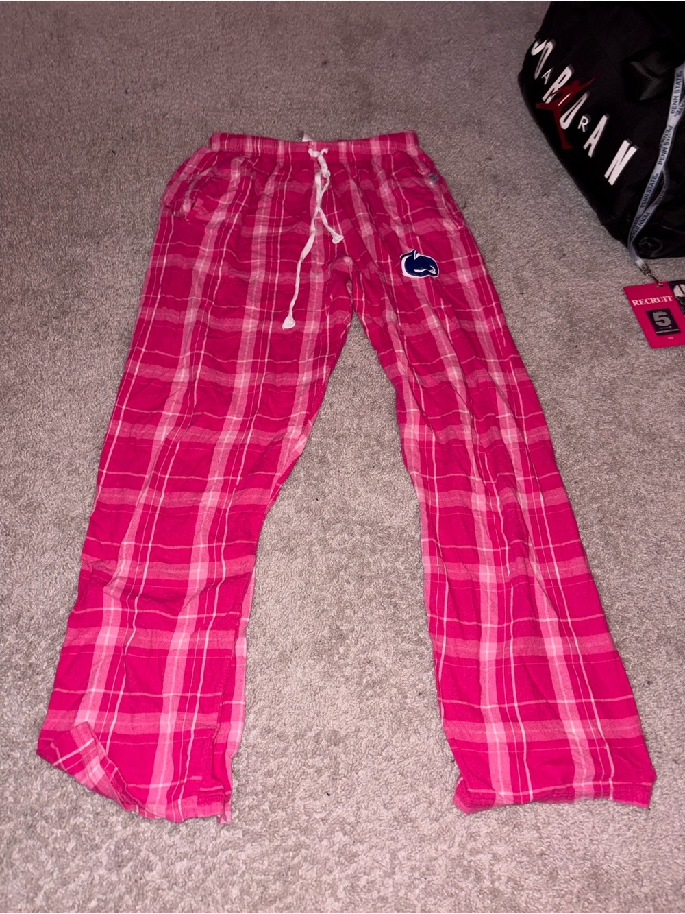 Penn state Pink Plaid Women's Pajama Pants